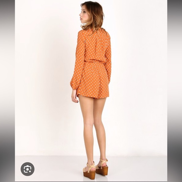 Flynn Skye, California Made, Orange Romper - Picture 2 of 2